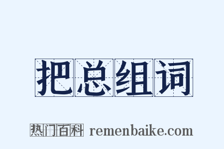 把总组词是什么意思的图片